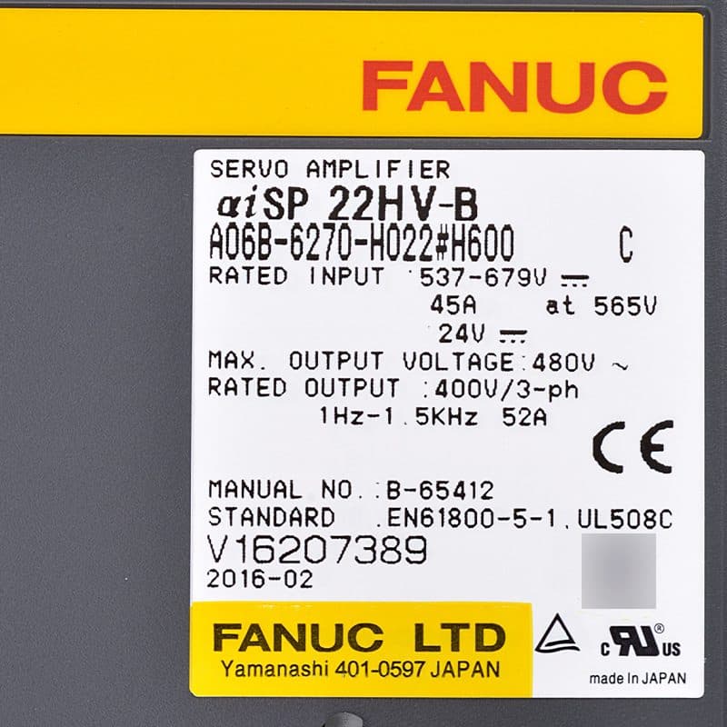 A06B-6270-H022 FANUC A06B-6270-H022 Servo Amplifier / Drive - View 5 | CNC Spare Part