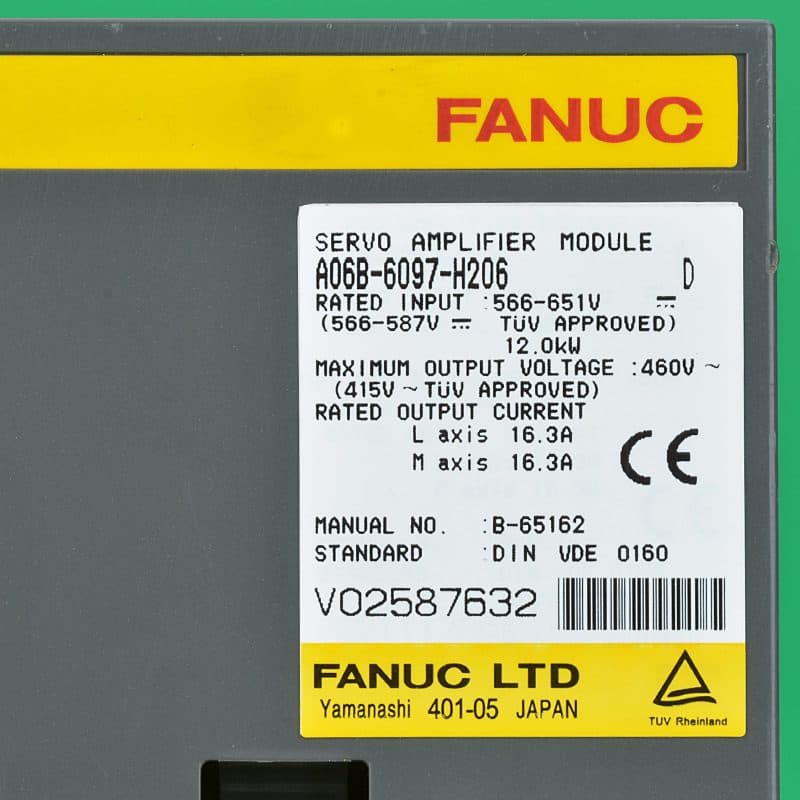 FANUC A06B-6097-H206 Servo Amplifier / Drive - A06B-6097-H206 | Professional FANUC Servo Amplifier / Drive Part | In Stock at Vibocnc