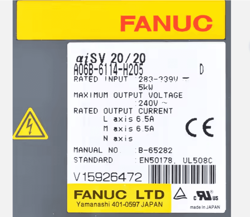 A06B-6114-H205 FANUC A06B-6114-H205 Servo Amplifier / Drive - View 3 | CNC Spare Part