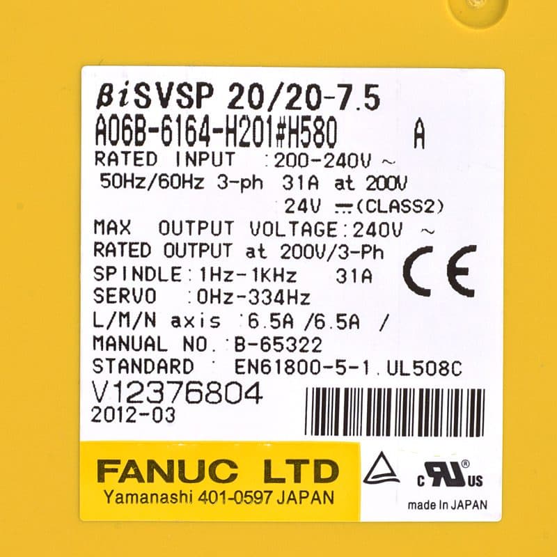A06B-6164-H201 FANUC A06B-6164-H201 Servo Amplifier / Drive - View 5 | CNC Spare Part