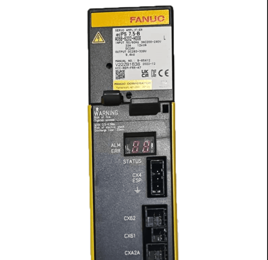 A06B-6202-H008 FANUC A06B-6202-H008 Servo Amplifier / Drive - Detail View | FANUC Servo Amplifier / Drive