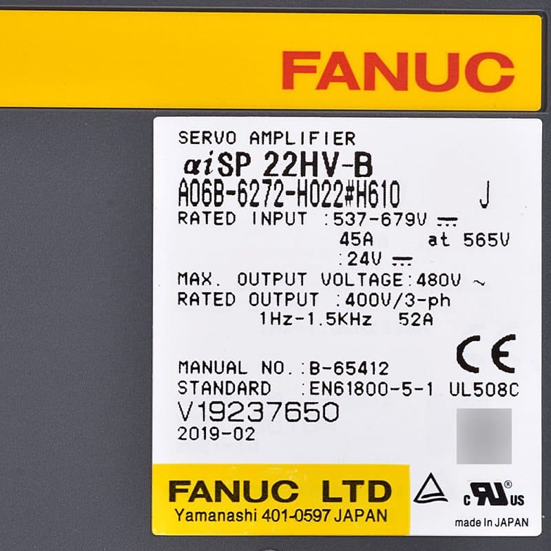 A06B-6272-H022 FANUC A06B-6272-H022 Servo Amplifier / Drive - View 3 | CNC Spare Part