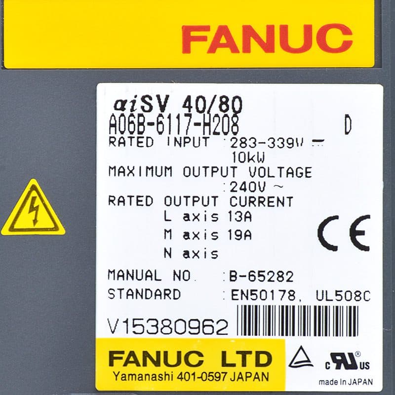 A06B-6117-H208 FANUC A06B-6117-H208 Servo Amplifier / Drive - View 3 | CNC Spare Part