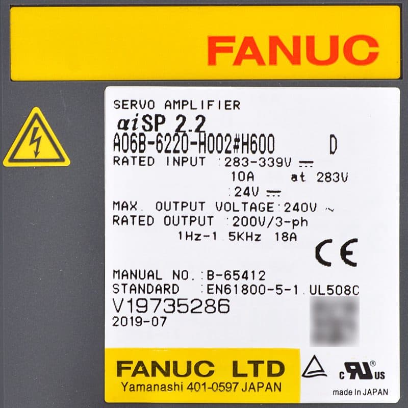 A06B-6220-H002 FANUC A06B-6220-H002 Servo Amplifier / Drive - View 6 | CNC Spare Part