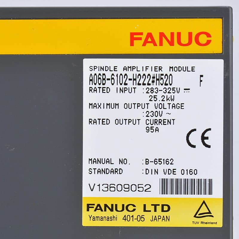 A06B-6102-H222#H520 FANUC A06B-6102-H222#H520 Servo Amplifier / Drive - Detail View | FANUC Servo Amplifier / Drive