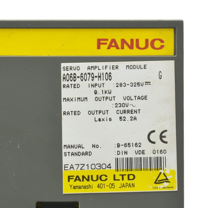 A06B-6079-H106 FANUC A06B-6079-H106 Servo Amplifier / Drive - Detail View | FANUC Servo Amplifier / Drive
