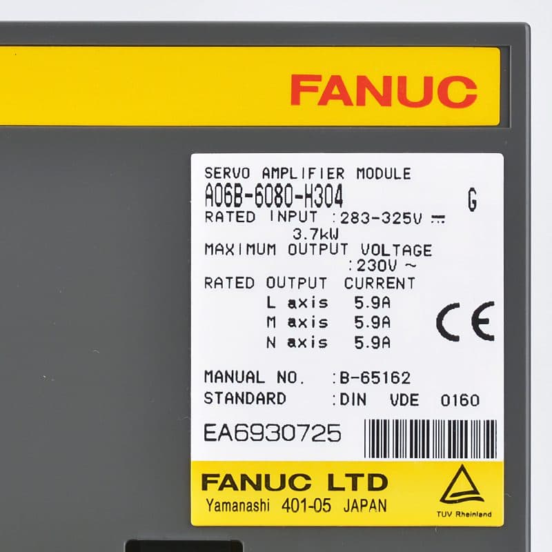A06B-6080-H304 FANUC A06B-6080-H304 Servo Amplifier / Drive - Detail View | FANUC Servo Amplifier / Drive