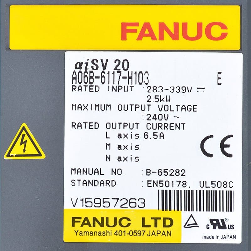 FANUC A06B-6117-H103 Servo Amplifier / Drive - A06B-6117-H103 | Professional FANUC Servo Amplifier / Drive Part | In Stock at Vibocnc