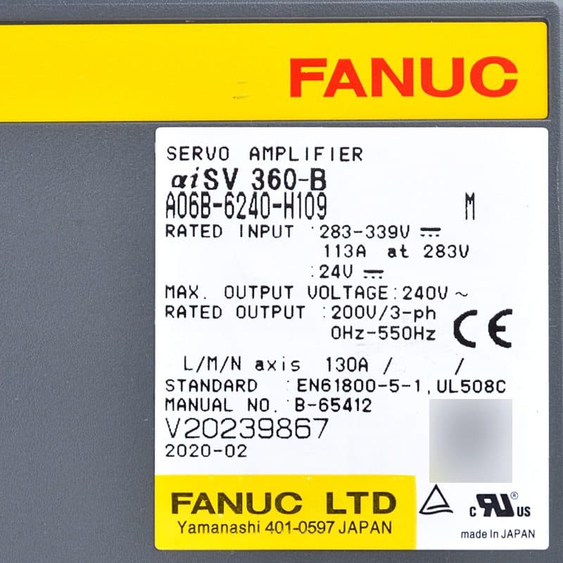 FANUC A06B-6240-H109 Servo Amplifier / Drive - A06B-6240-H109 | Professional FANUC Servo Amplifier / Drive Part | In Stock at Vibocnc
