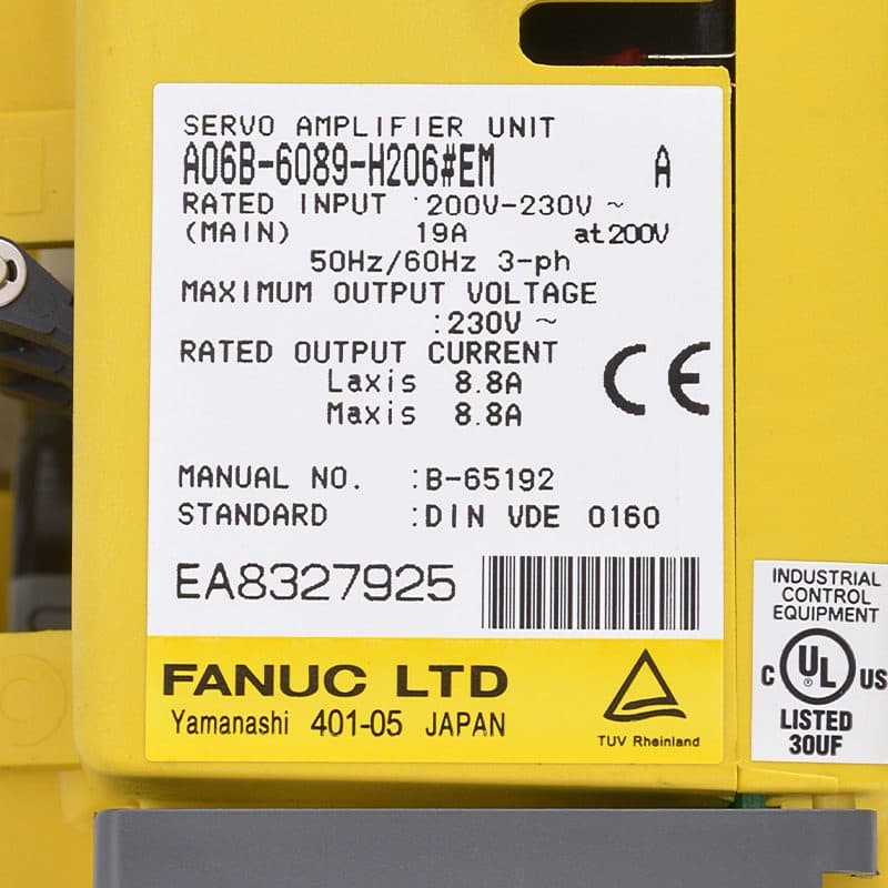 A06B-6089-H206 FANUC A06B-6089-H206 Servo Amplifier / Drive - View 3 | CNC Spare Part