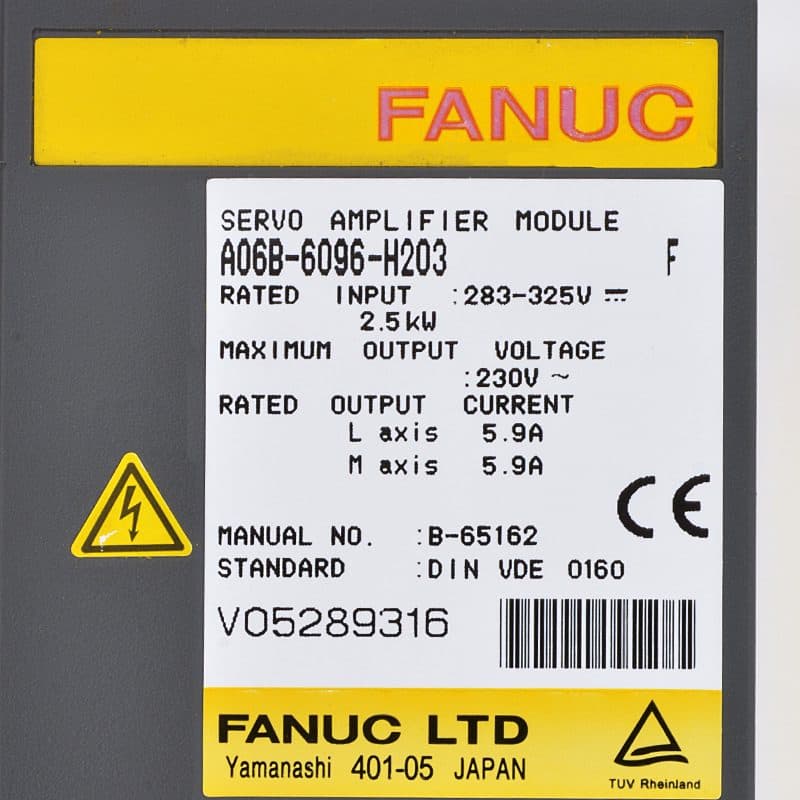 FANUC A06B-6096-H203 Servo Amplifier / Drive - A06B-6096-H203 | Professional FANUC Servo Amplifier / Drive Part | In Stock at Vibocnc