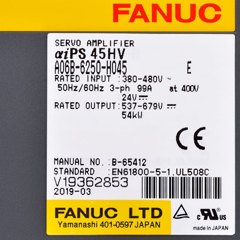 FANUC A06B-6250-H045 Servo Amplifier / Drive - A06B-6250-H045 | Professional FANUC Servo Amplifier / Drive Part | In Stock at Vibocnc