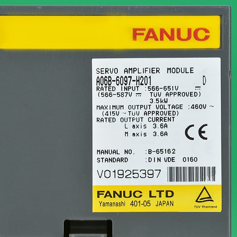 A06B-6097-H201 FANUC A06B-6097-H201 Servo Amplifier / Drive - View 3 | CNC Spare Part