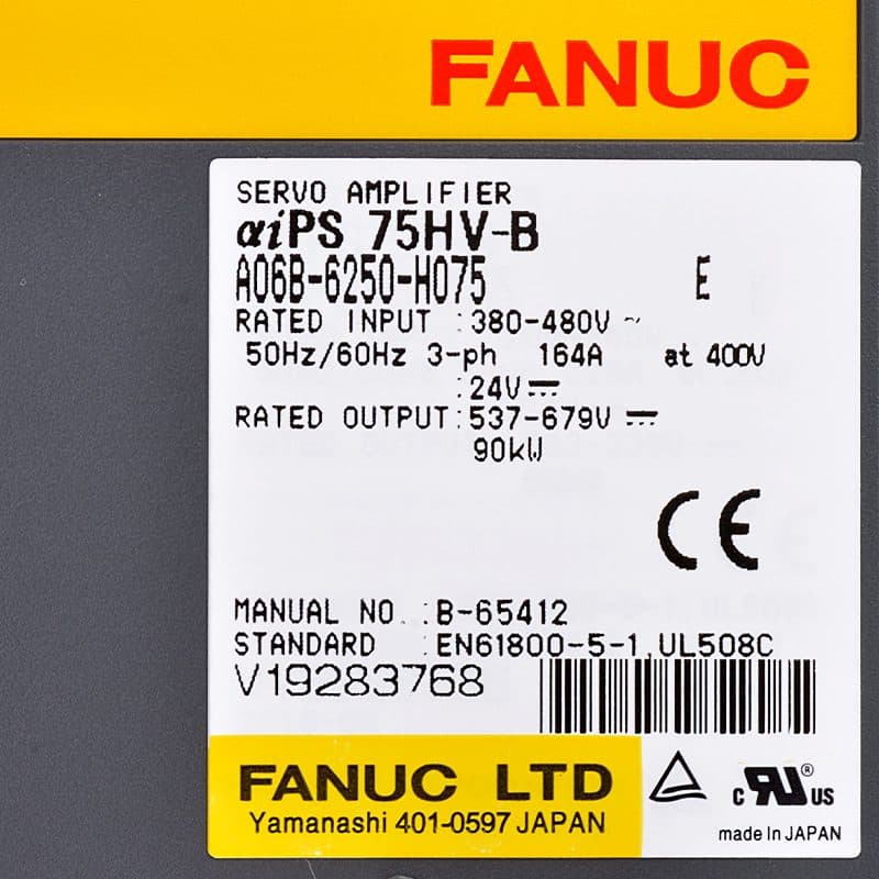 A06B-6250-H075 FANUC A06B-6250-H075 Servo Amplifier / Drive - View 4 | CNC Spare Part