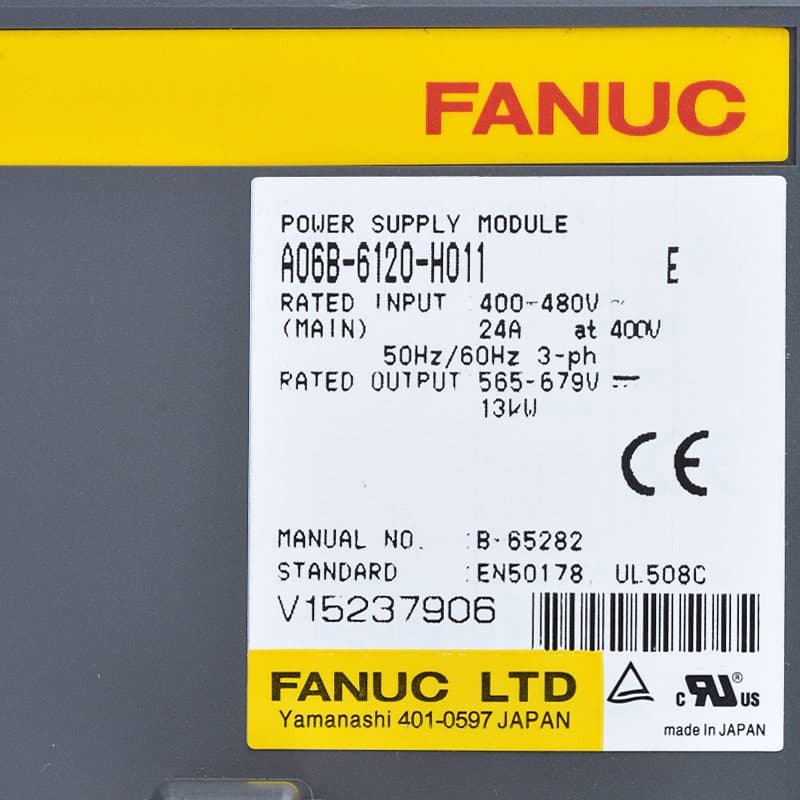 A06B-6120-H011 FANUC A06B-6120-H011 Servo Amplifier / Drive - Detail View | FANUC Servo Amplifier / Drive