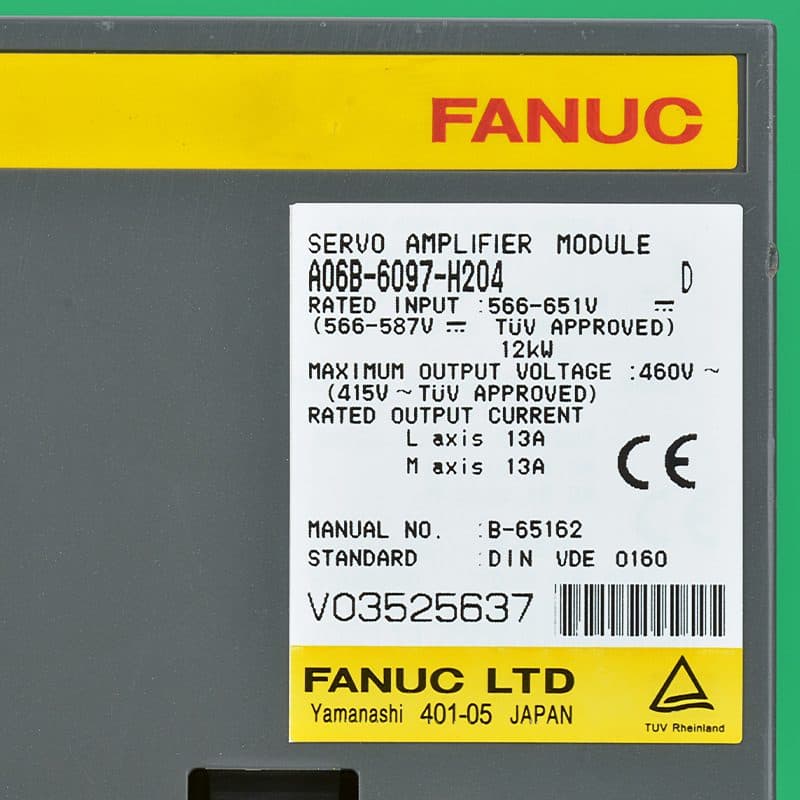 A06B-6097-H204 FANUC A06B-6097-H204 Servo Amplifier / Drive - View 3 | CNC Spare Part