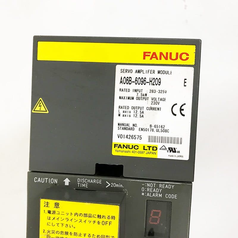 A06B-6096-H209 FANUC A06B-6096-H209 Servo Amplifier / Drive - Detail View | FANUC Servo Amplifier / Drive