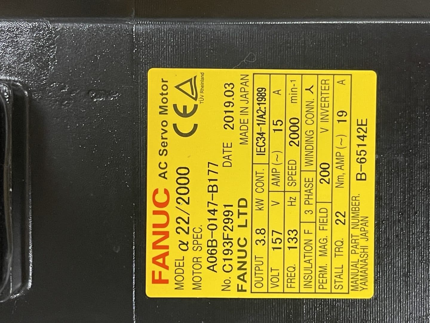 A06B-0147-B177 FANUC A06B-0147-B177 Servo Motor - View 3 | CNC Spare Part