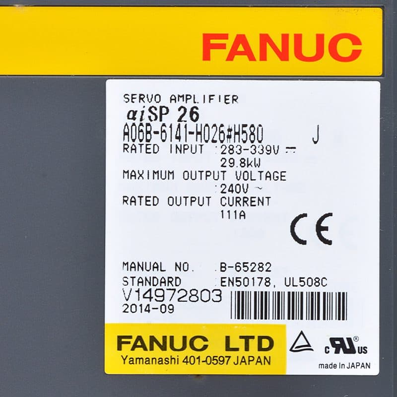 A06B-6141-H026 FANUC A06B-6141-H026 Servo Amplifier / Drive - View 4 | CNC Spare Part