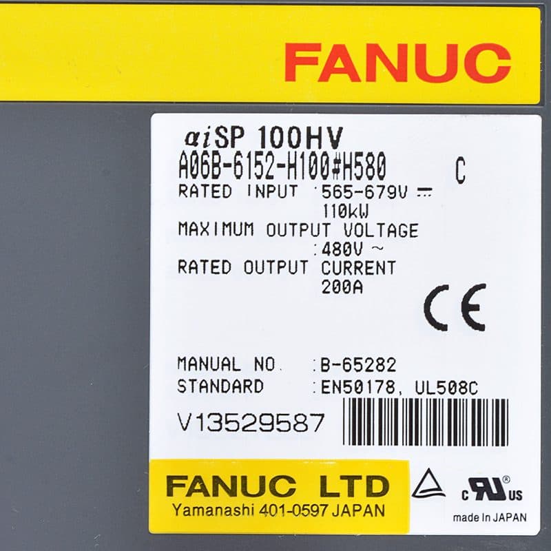 A06B-6152-H100 FANUC A06B-6152-H100 Servo Amplifier / Drive - Detail View | FANUC Servo Amplifier / Drive