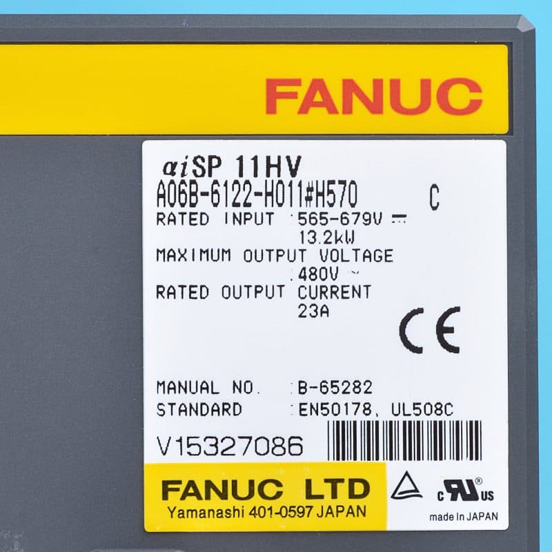 A06B-6122-H011 FANUC A06B-6122-H011 Servo Amplifier / Drive - Detail View | FANUC Servo Amplifier / Drive
