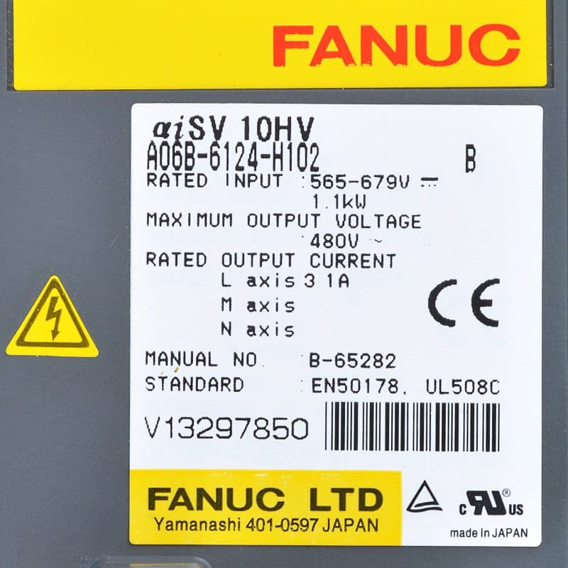 FANUC A06B-6124-H102 Servo Amplifier / Drive - A06B-6124-H102 | Professional FANUC Servo Amplifier / Drive Part | In Stock at Vibocnc