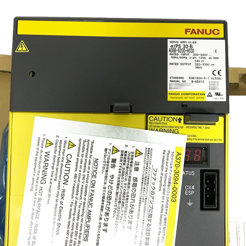 A06B-6200-H030 FANUC A06B-6200-H030 Servo Amplifier / Drive - Detail View | FANUC Servo Amplifier / Drive