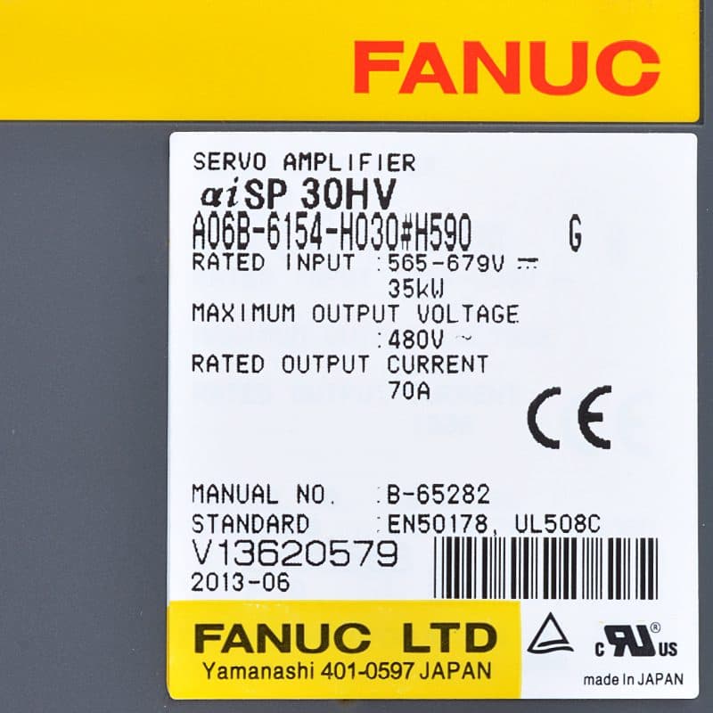 A06B-6154-H030 FANUC A06B-6154-H030 Servo Amplifier / Drive - Detail View | FANUC Servo Amplifier / Drive
