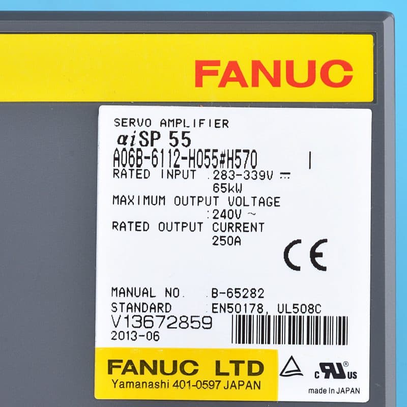 A06B-6112-H055 FANUC A06B-6112-H055 Servo Amplifier / Drive - Detail View | FANUC Servo Amplifier / Drive