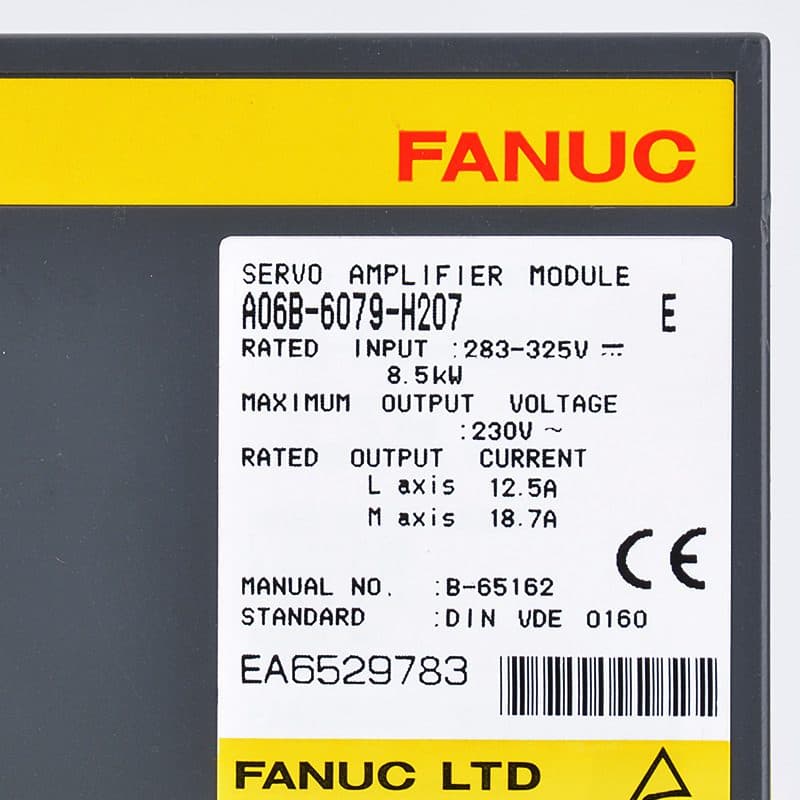 A06B-6079-H207 FANUC A06B-6079-H207 Servo Amplifier / Drive - Detail View | FANUC Servo Amplifier / Drive