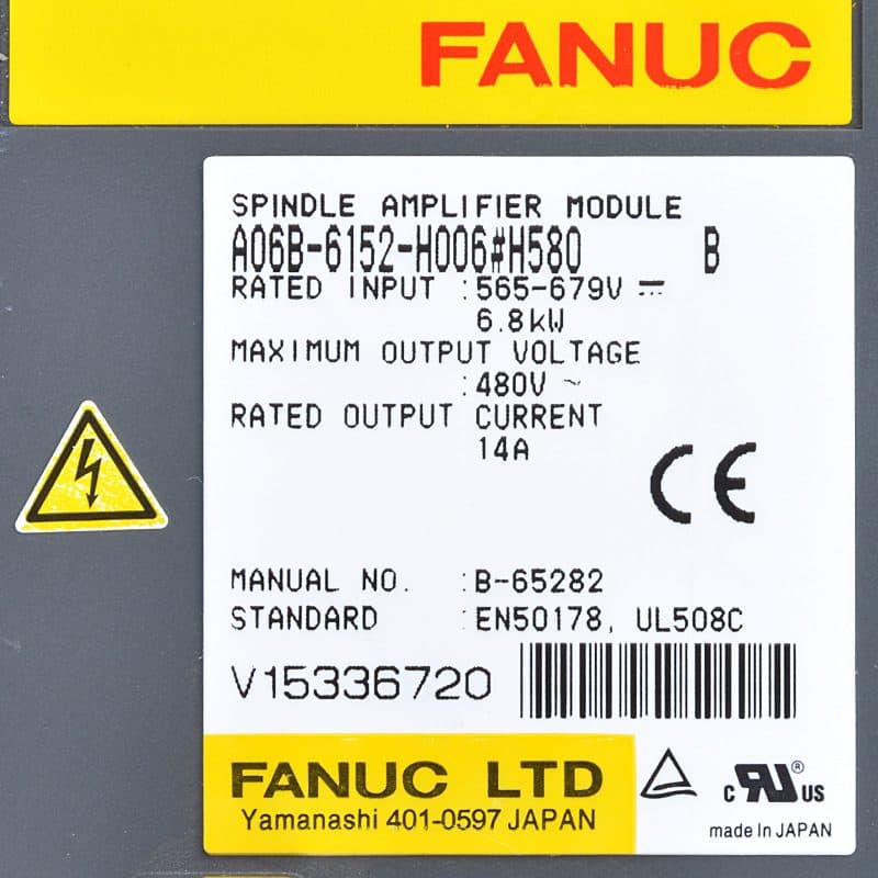 A06B-6152-H006 FANUC A06B-6152-H006 Servo Amplifier / Drive - View 5 | CNC Spare Part