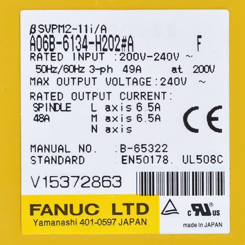 A06B-6134-H202#A FANUC A06B-6134-H202#A Servo Amplifier / Drive - View 5 | CNC Spare Part