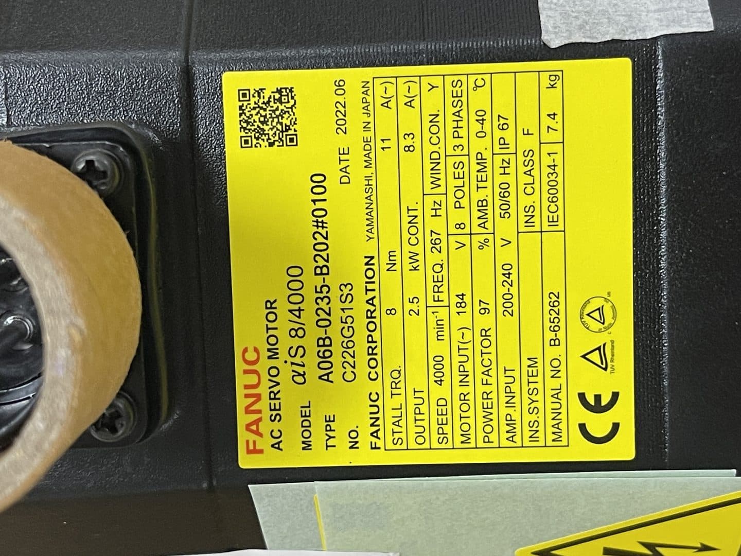 A06B-0235-B202#0100 FANUC A06B-0235-B202#0100 Servo Motor - View 6 | CNC Spare Part