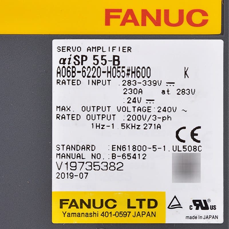 A06B-6220-H055 FANUC A06B-6220-H055 Servo Amplifier / Drive - View 4 | CNC Spare Part