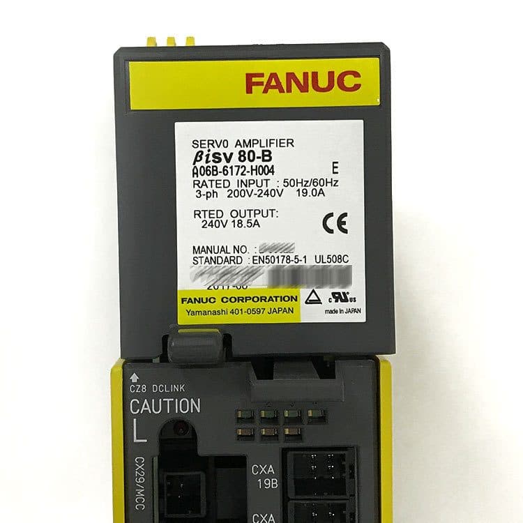A06B-6172-H004 FANUC A06B-6172-H004 Servo Amplifier / Drive - Detail View | FANUC Servo Amplifier / Drive