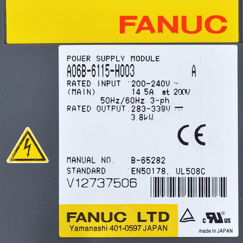 A06B-6115-H003 FANUC A06B-6115-H003 Servo Amplifier / Drive - View 3 | CNC Spare Part