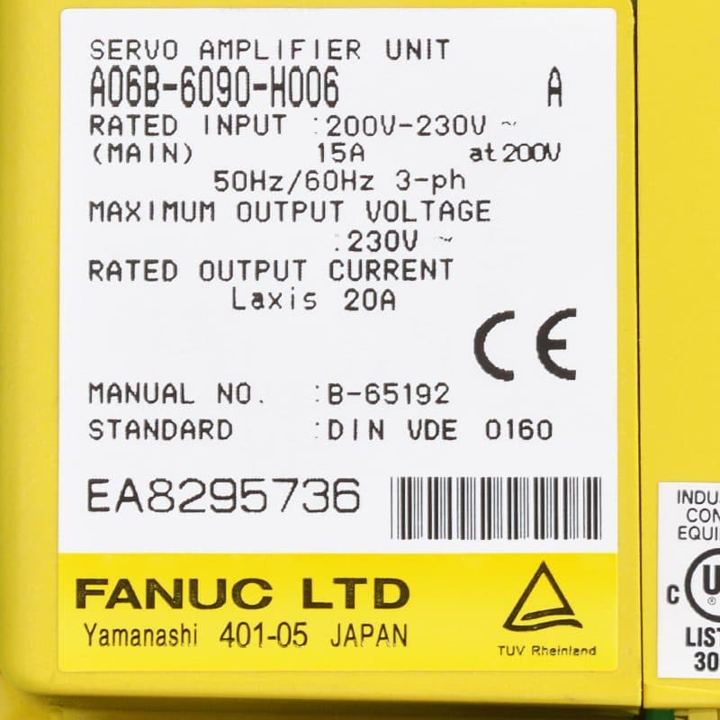 A06B-6090-H006 FANUC A06B-6090-H006 Servo Amplifier / Drive - Detail View | FANUC Servo Amplifier / Drive