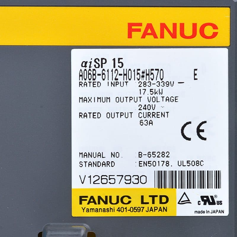 A06B-6112-H015 FANUC A06B-6112-H015 Servo Amplifier / Drive - Detail View | FANUC Servo Amplifier / Drive