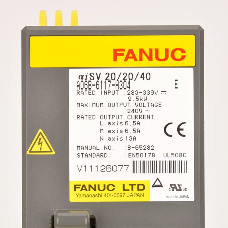 A06B-6117-H304 FANUC A06B-6117-H304 Servo Amplifier / Drive - Detail View | FANUC Servo Amplifier / Drive