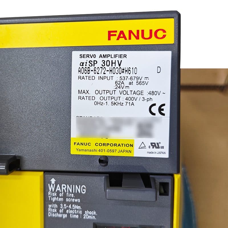 A06B-6272-H030 FANUC A06B-6272-H030 Servo Amplifier / Drive - Detail View | FANUC Servo Amplifier / Drive