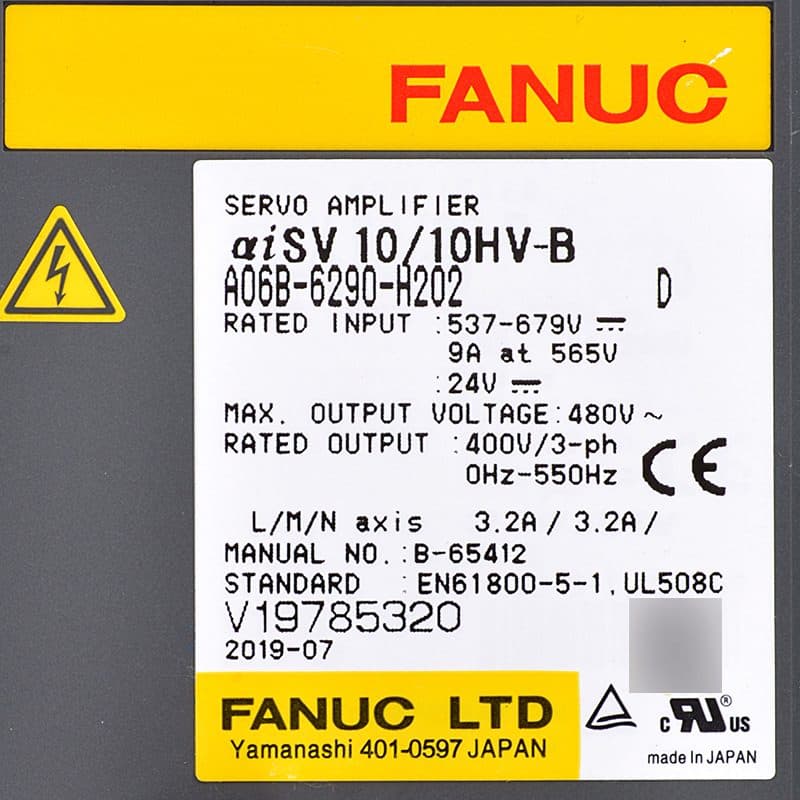A06B-6290-H202 FANUC A06B-6290-H202 Servo Amplifier / Drive - Detail View | FANUC Servo Amplifier / Drive