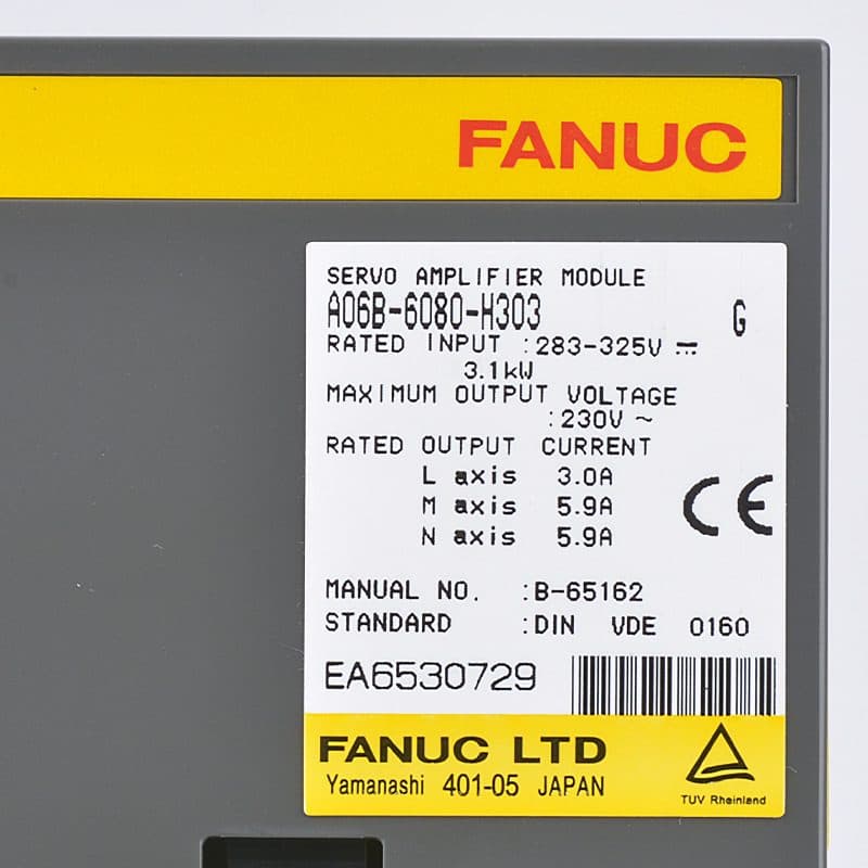 A06B-6080-H303 FANUC A06B-6080-H303 Servo Amplifier / Drive - Detail View | FANUC Servo Amplifier / Drive