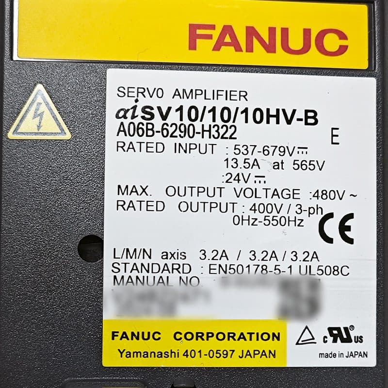A06B-6290-H322 FANUC A06B-6290-H322 Servo Amplifier / Drive - View 4 | CNC Spare Part