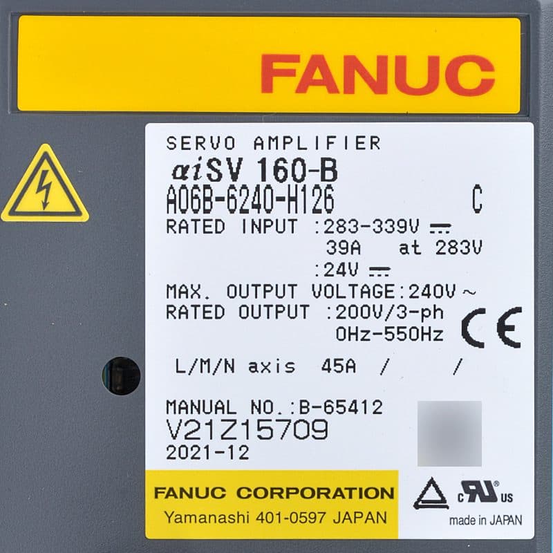 A06B-6240-H126 FANUC A06B-6240-H126 Servo Amplifier / Drive - View 3 | CNC Spare Part