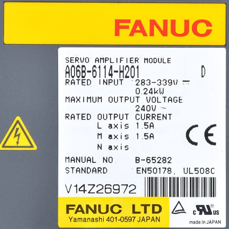 FANUC A06B-6114-H201 Servo Amplifier / Drive - A06B-6114-H201 | Professional FANUC Servo Amplifier / Drive Part | In Stock at Vibocnc