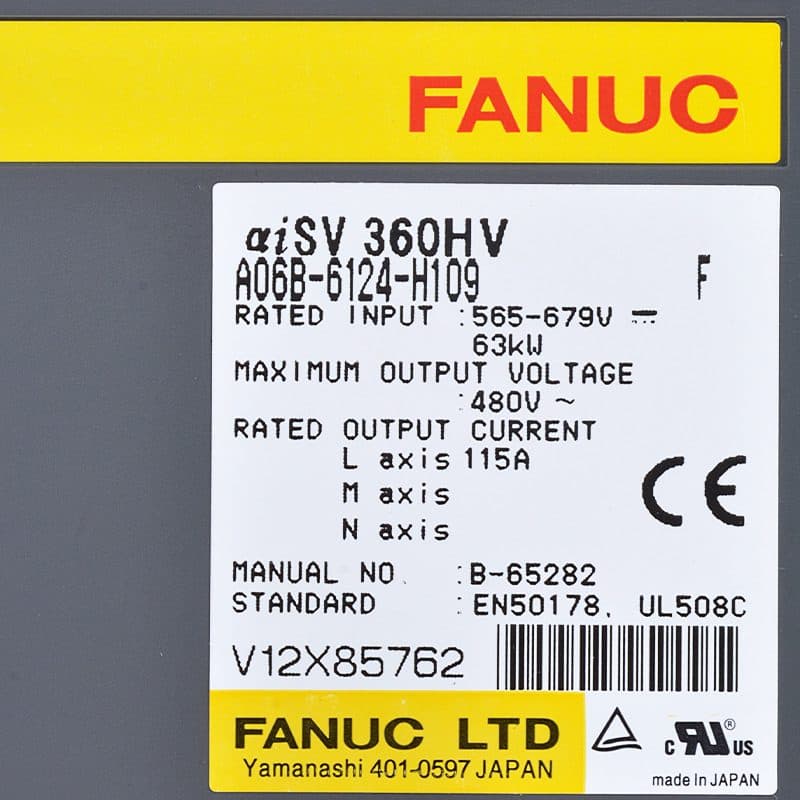 A06B-6124-H109 FANUC A06B-6124-H109 Servo Amplifier / Drive - View 3 | CNC Spare Part