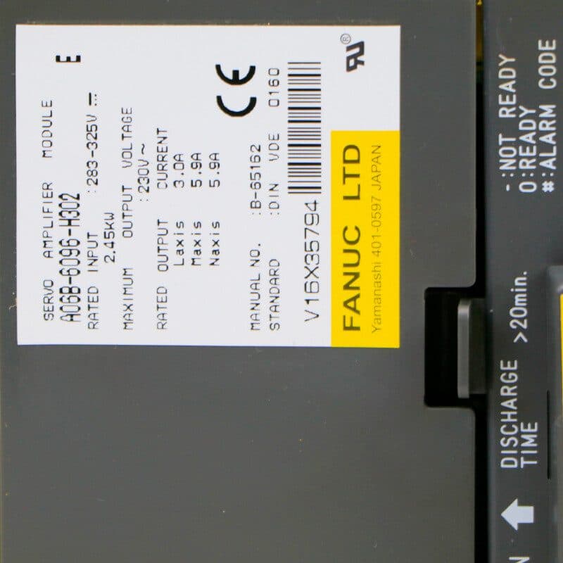 A06B-6096-H302 FANUC A06B-6096-H302 Servo Amplifier / Drive - View 6 | CNC Spare Part