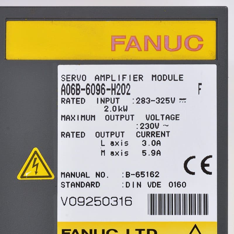 FANUC A06B-6096-H202 Servo Amplifier / Drive - A06B-6096-H202 | Professional FANUC Servo Amplifier / Drive Part | In Stock at Vibocnc