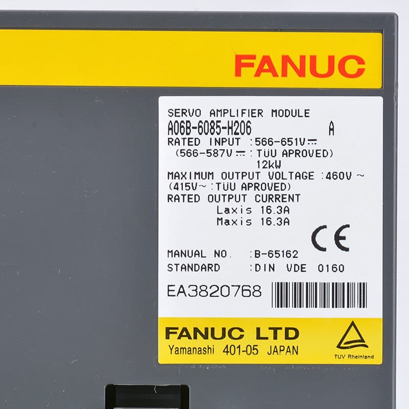A06B-6085-H206 FANUC A06B-6085-H206 Servo Amplifier / Drive - Detail View | FANUC Servo Amplifier / Drive