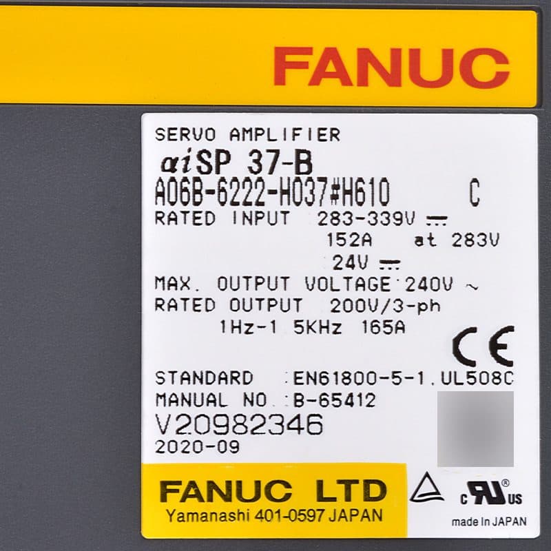A06B-6222-H037 FANUC A06B-6222-H037 Servo Amplifier / Drive - View 4 | CNC Spare Part